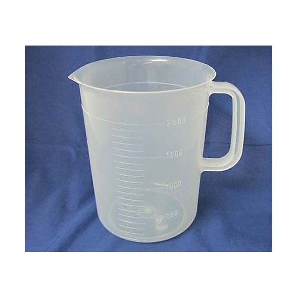 日本メデカルサイエンス PP手付ビーカー 2000mL(Ralic) M4-450-03 1セット(8個) 61-3518-83（直送品）