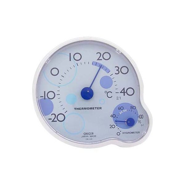 クレセル 温度計・湿度計 リップル CRー140B 1セット(3個) 62-3966-34（直送品）