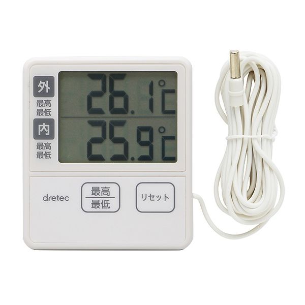 ドリテック 室内・室外温度計 O-285IV 1セット(3個) 62-8553-21（直送品）