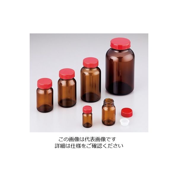 上園容器 規格瓶（広口） 茶褐色 24mL 1セット（50本） 2-4999-02（直送品）