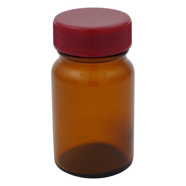 上園容器 規格瓶(広口) 茶褐色 50mL 2-4999-04 1セット(35本)（直送品）