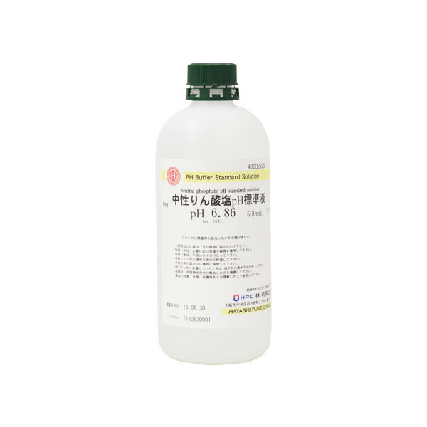 林純薬工業 中性りん酸塩pH標準液 pH 6.86 500mL 43002325 1セット(3本) 2-3128-20（直送品）