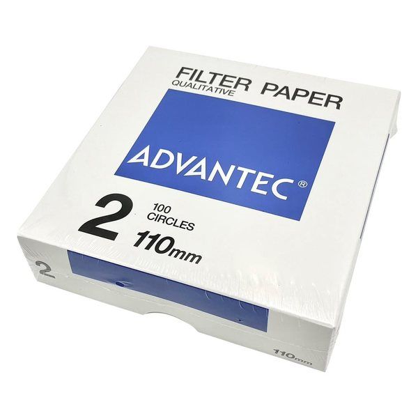 アドバンテック東洋 定性濾紙 No.2 Φ110 100枚入 00021110 1セット(400枚:100枚×4箱) 4-904-12（直送品）
