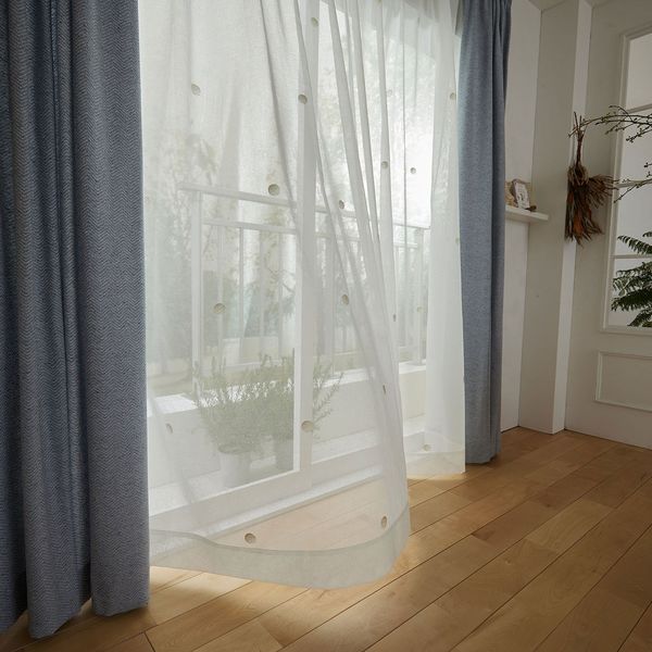 スミノエ コルネ セミオーダー レースカーテン ギモーヴ 2400×1640mm アイボリー １セット(2枚入)（直送品） 20,143円