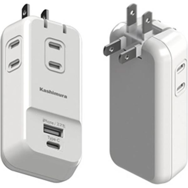 カシムラ AC充電器AC3P C1P USB1P3.4A WH AJ-531 1セット(2個入)（直送品）