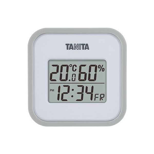 アズワン デジタル温湿度計 グレー 校正証明書付 TT-558-GY 1個 7-1353-01-20（直送品）