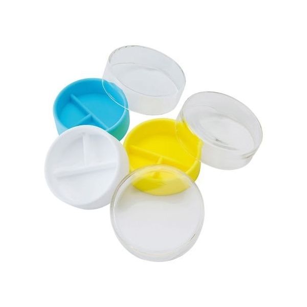 堀内製作所 シリコン三割シャーレ ブルー S-07 1個 7-9587-03（直送品）