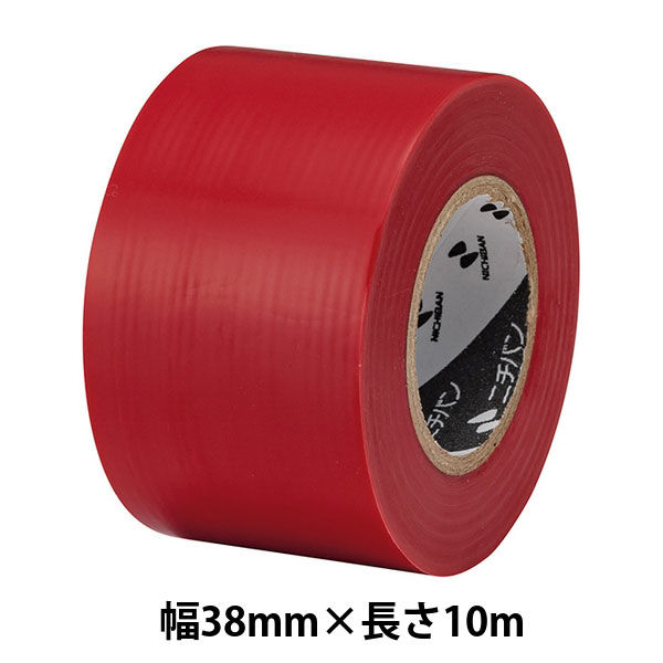 ニチバン ビニールテープ 幅38mm×長さ10m 赤 VT-381 1巻
