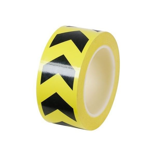 アズワン 誘導ラインテープ(PET加工) 黄色/黒 7-589-01 1巻（直送品）