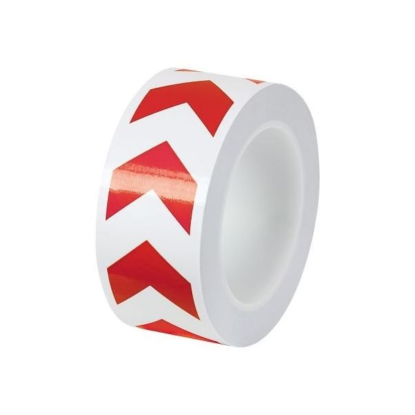 アズワン 誘導ラインテープ(PET加工) 白/赤 7-589-03 1巻（直送品）