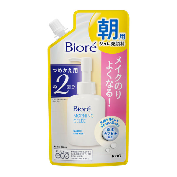 花王 ビオレ 朝用ジュレ洗顔料 つめかえ用2回分 160ml - アスクル