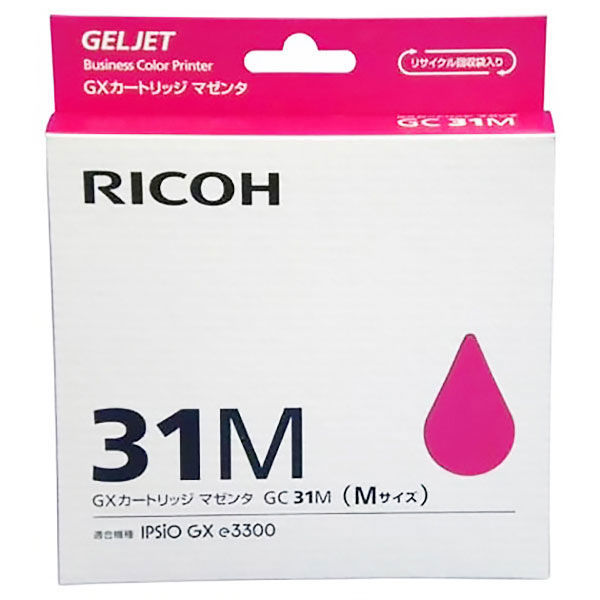 リコー インク RICOH GC31 4色 リコー GXカートリッジ GC31 (Lサイズ)4