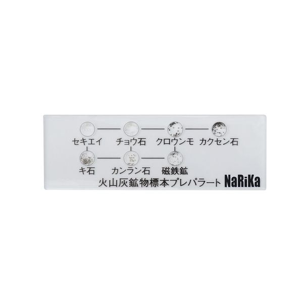 ナリカ 火山灰鉱物標本プレパラート(7種・10枚) L55-6220 1セット(10枚)（直送品）