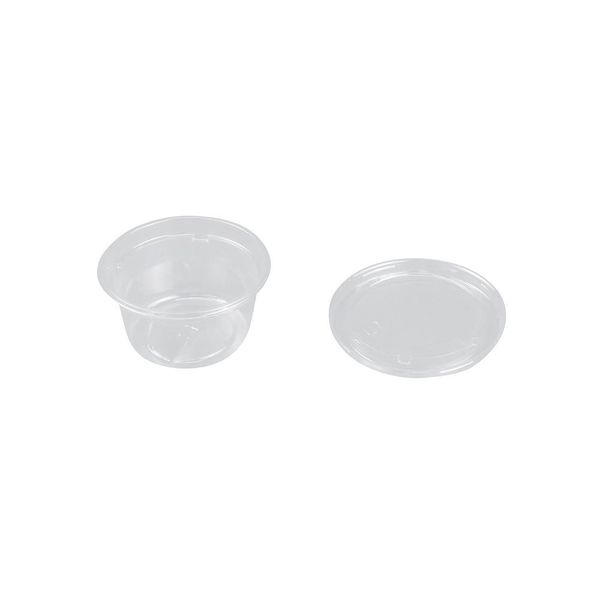 ナリカ 透明プラスチックカップ ミニ(ふた付き)50個 S75-4138 1セット