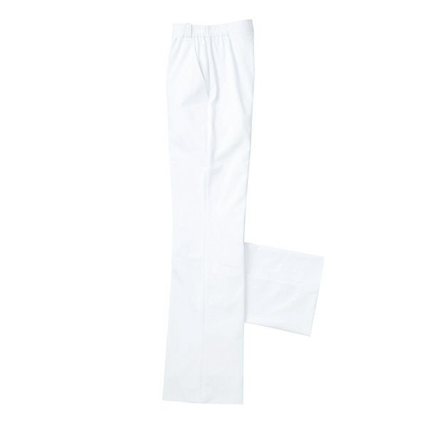 KAZEN レディススラックス 医療白衣 ホワイト L 195-20（直送品）
