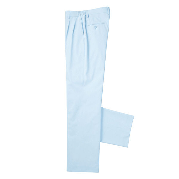 KAZEN メンズスラックス 医療白衣 サックスブルー（水色） 5L 257-21（直送品）