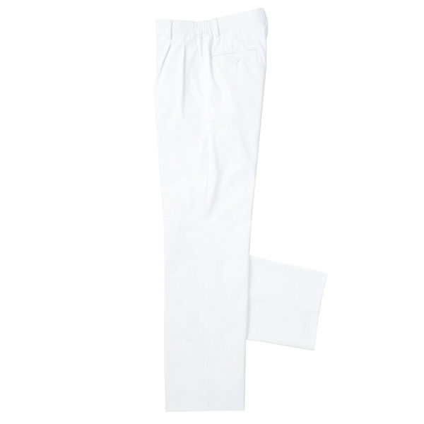 KAZEN メンズスラックス 医療白衣 ホワイト S 257-20（直送品）