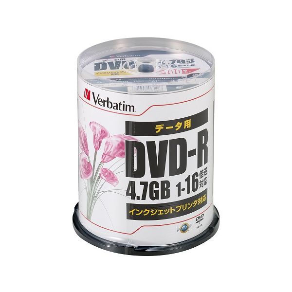 まとめ）三菱ケミカルメディア データ用DVD-R4.7GB 16倍速 ホワイト