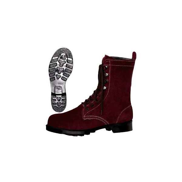 ミドリ安全 JIS規格 安全靴 耐熱 長編上 ブーツ W3901N 23.5cm 茶 1030046106 1足（直送品）