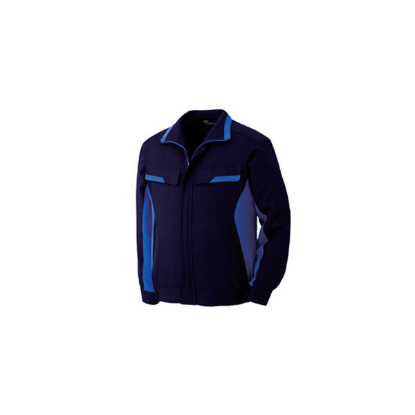 ミドリ安全 作業服 長袖 ブルゾン 帯電防止 VE57 3L ネイビー×ロイヤルブルー 3110120407 1点(1着)（直送品）