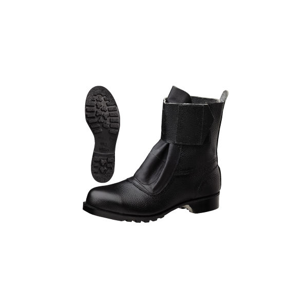 ミドリ安全 JIS規格 安全靴 耐熱 長編上 ブーツ V173K 23.5cm ブラック 1030026606 1足（直送品）
