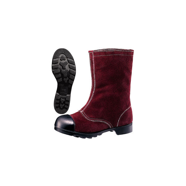 ミドリ安全 JIS規格 安全靴 耐熱 半長靴 W344 25.0cm 茶 1040040309 1足（直送品）