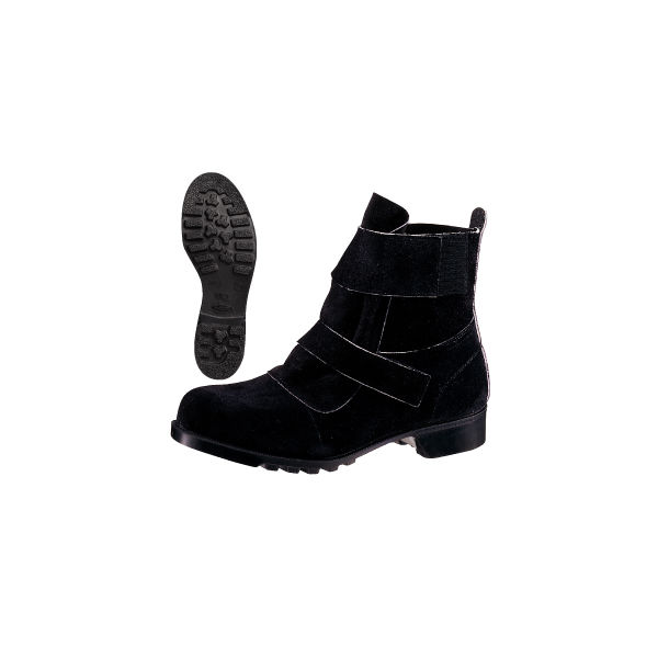 ミドリ安全 JIS規格 安全靴 耐熱 長編上 ブーツ V4009 23.5cm ブラック 1030022306 1足（直送品）