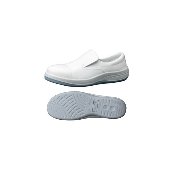 ミドリ安全 JIS規格 クリーンルーム用 静電安全靴 スリッポン SCR1200フルCAP 24.0cm ホワイト 1703081307 1足（直送品）
