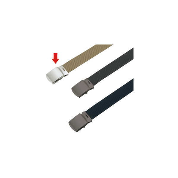 ミドリ安全 作業用ベルト カラフルベルト金属バックル ベージュ