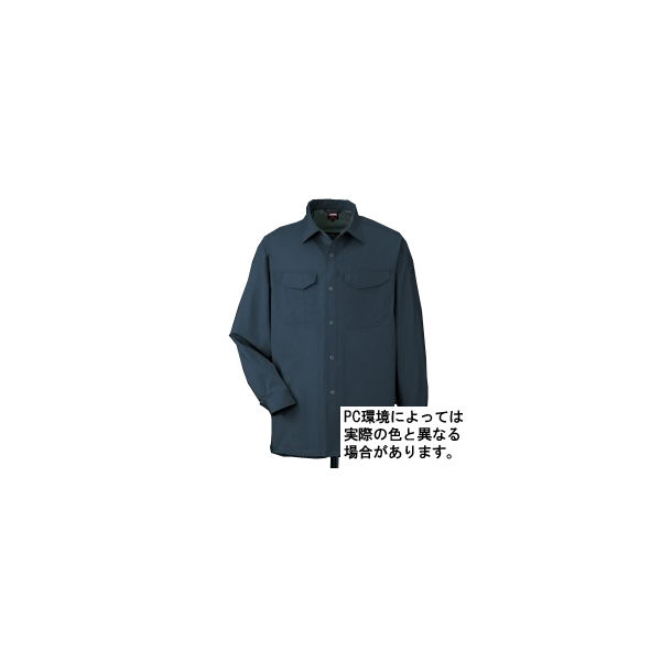 コーコス信岡 抗菌防臭・防縮長袖シャツ Aー748 1ーシールズネイビー 5Lサイズ A-748-1-5L 1着（直送品）