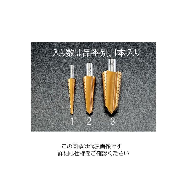 エスコ 4ー12mm ステップドリル(1/4”軸・HSS チタンコーティング) EA825GA-1 1本（直送品）