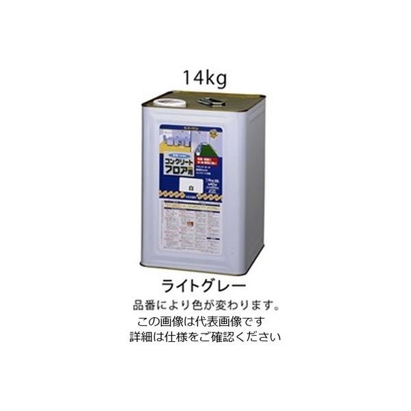 エスコ 14kg 水性・コンクリート床塗料(ライトグレー) EA942EH-12 1缶（直送品）