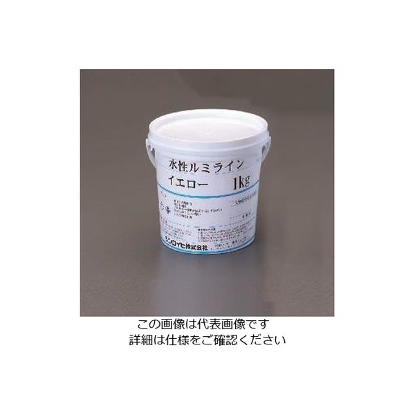 エスコ 1.0kg 水性床用蛍光塗料(イエロー) EA942EW-1 1缶（直送品