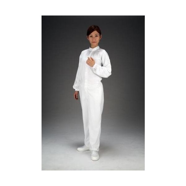 エスコ [3L] クリーンルーム用継ぎ作業服(白/センターファスナー) EA996DD-4 1着（直送品）