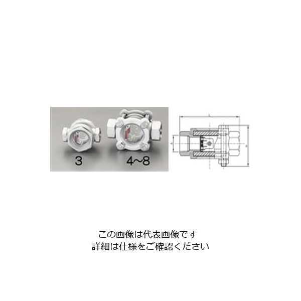 エスコ Rc1/2”[フラッパー式]サイトグラス(ステンレス製) EA469SD-4 1個（直送品）