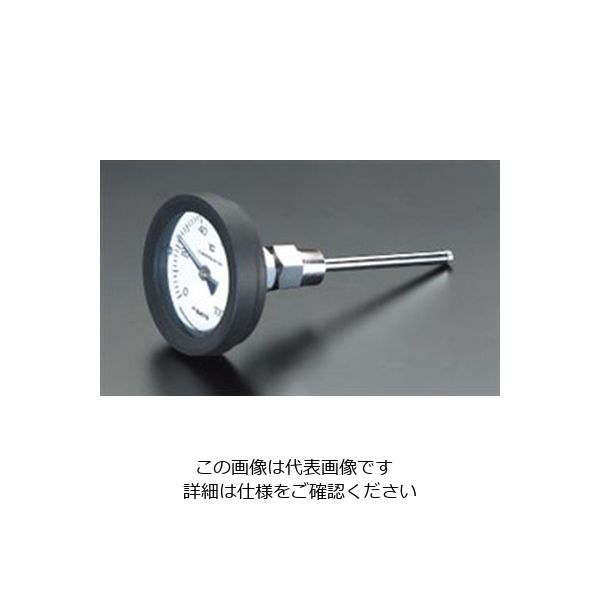 エスコ 0ー100°C/ 50mm バイメタル式温度計 EA727A-6 1個（直送品）