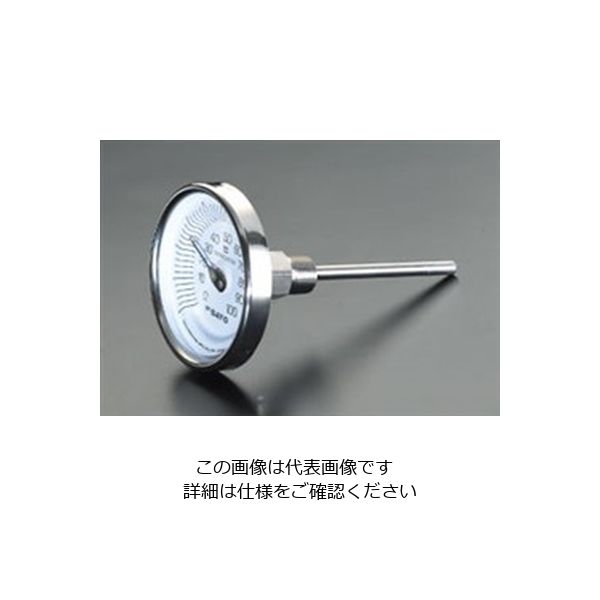 エスコ ー30ー50°C/200mmバイメタル式温度計 EA727AB-4 1個（直送品）