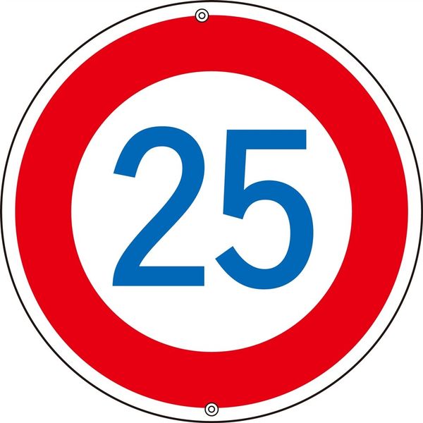 日本緑十字社 道路標識板 道路323-25K 「速度制限25K」 133226 1枚