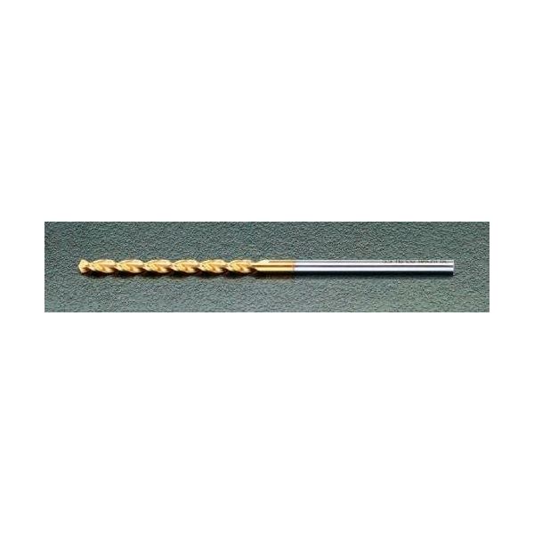 エスコ 2.1x100mm ロングドリル(Tin coat・CoーHSS) EA824NL-2.1 1セット(3本)（直送品）