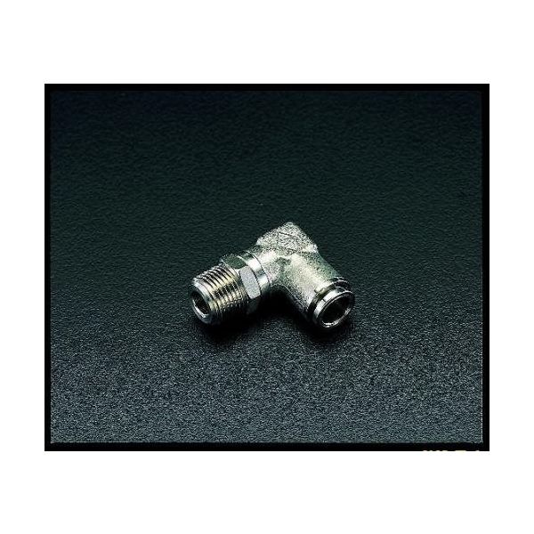 エスコ R 1/4”x 8mm ユニオン(雄ねじエルボ/ステンレス製) EA425DC-82 1セット(2個)（直送品）