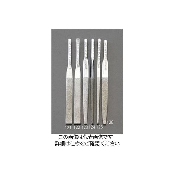 エスコ 4.8x1.4x85mm ダイヤモンド鑢(平・ショート/#140) EA826VM-121 1セット(2本)（直送品）