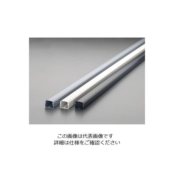 エスコ 70x40mmx2m モールダクト(耐候性/黒) EA947HM-48 1セット(2本)（直送品）