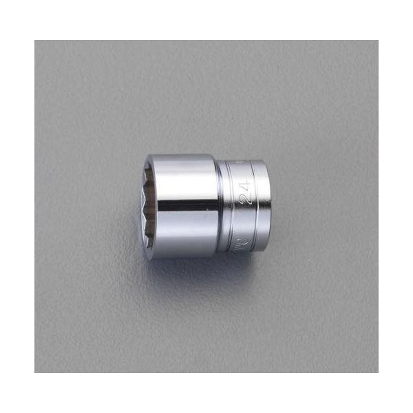 エスコ 1/2”DRx24mm ソケット EA618RL-24 1セット(6個)（直送品）