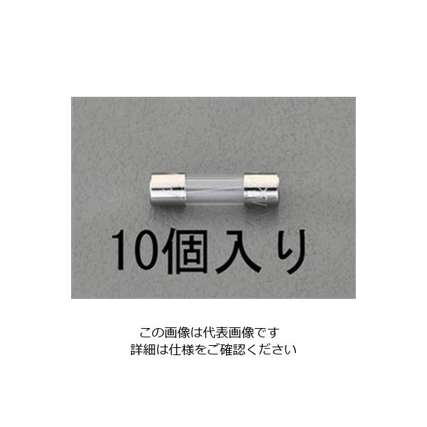 エスコ 125Vx0.4A/φ5.2mm 管ヒューズ(10本) EA758ZW-0.4 1セット(100本:10本×10パック)（直送品）