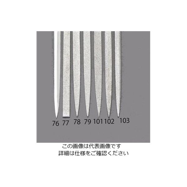 エスコ 140mm/#100 ダイヤモンドニードル鑢(笹刃) EA826VJ-76 1セット(2本)（直送品）