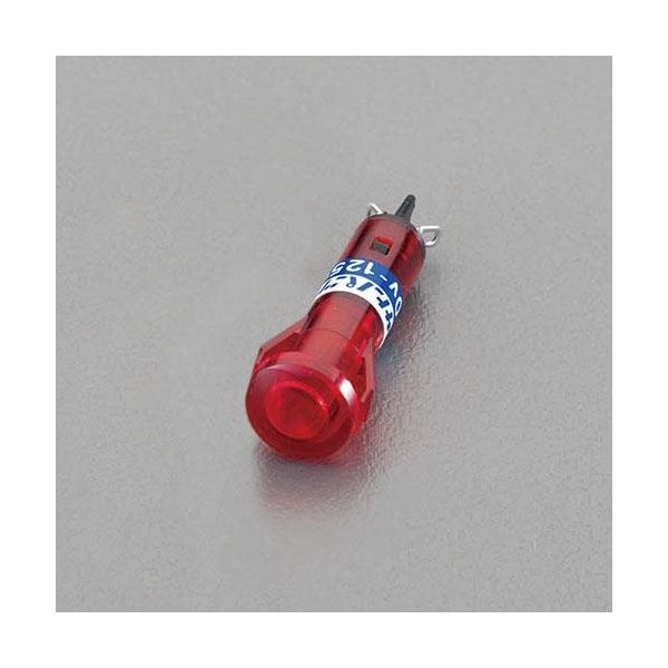 エスコ φ 9.5mm 表示灯ネオンブラケット(赤) EA940DB-68R 1セット(20個)（直送品）