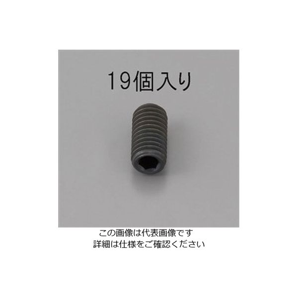 エスコ M3 x 4mm 六角穴付止ねじ(クロメート/19本) EA949MP-304 1セット(380本:19本×20パック)（直送品）