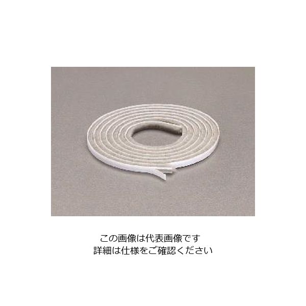 エスコ 20x6mm/2m すき間用モヘアシール材(グレー) EA944KD-123 1セット(4巻:1巻×4本)（直送品）