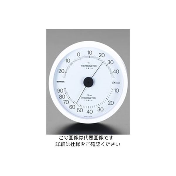 エスコ 140mm 温度・湿度計 [白] EA728EB-31 1セット(3個)（直送品）