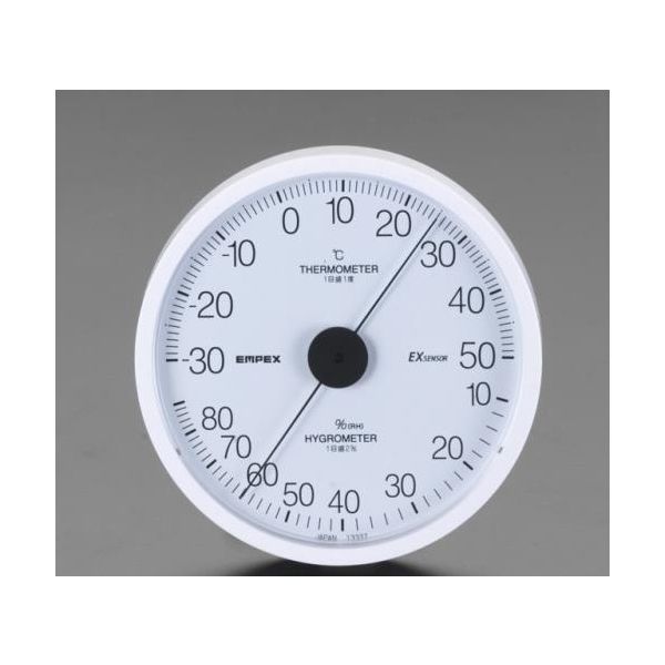 エスコ 120mm 温度・湿度計 EA728EB-37 1セット(3個)（直送品）